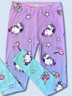 Unicorn Pastel Leggings NWT S/XS Kawaii Y2K Fantasy Printed Princess Yoga Lounge